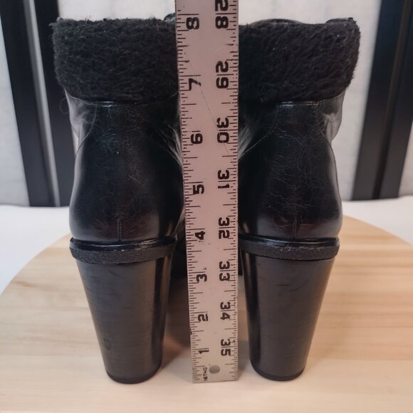 Michael Kors Kim Leather Ankle Lace Up Black High Heel Booties Women US 7M - Picture 7 of 13